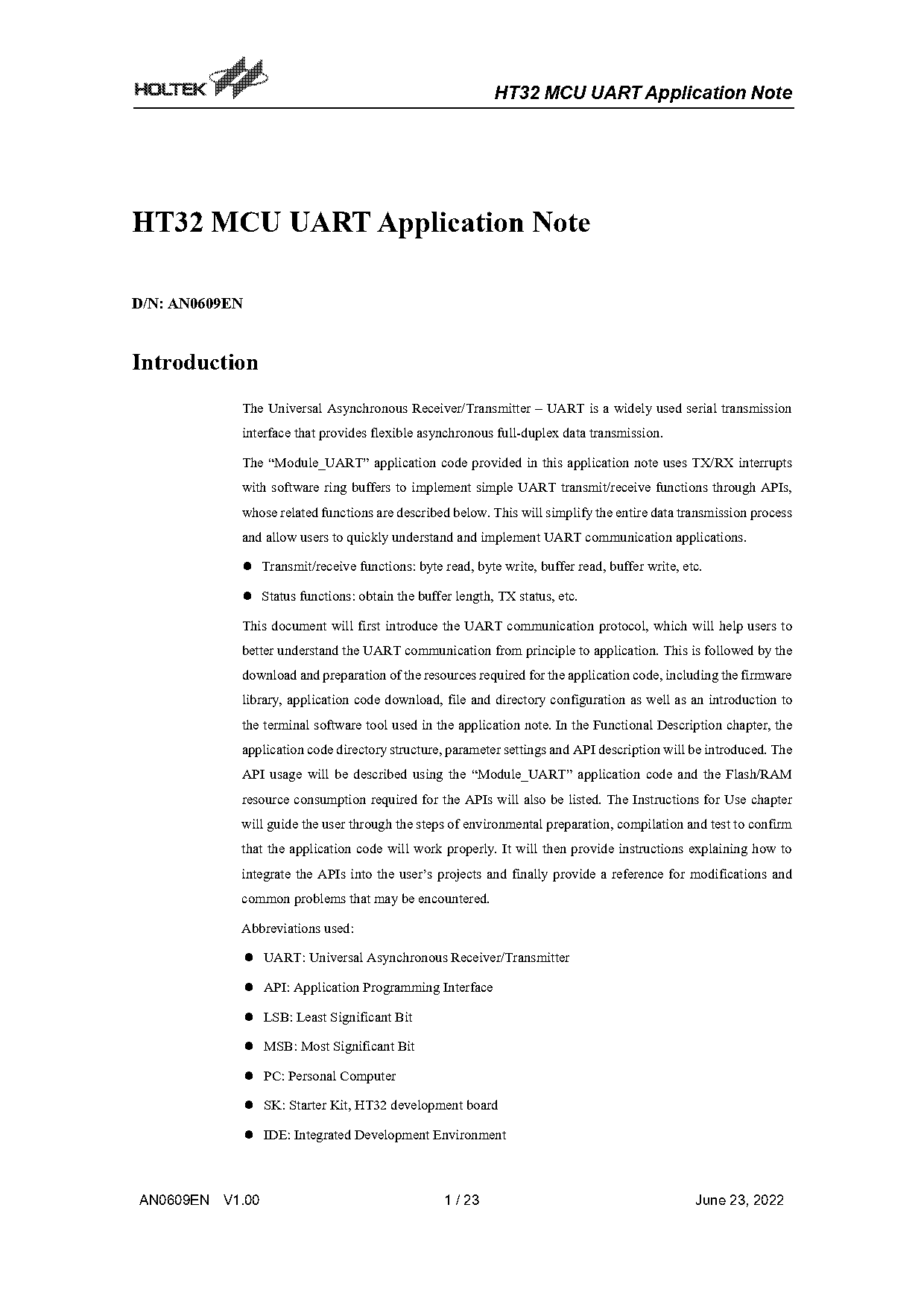 uart communication protocol code