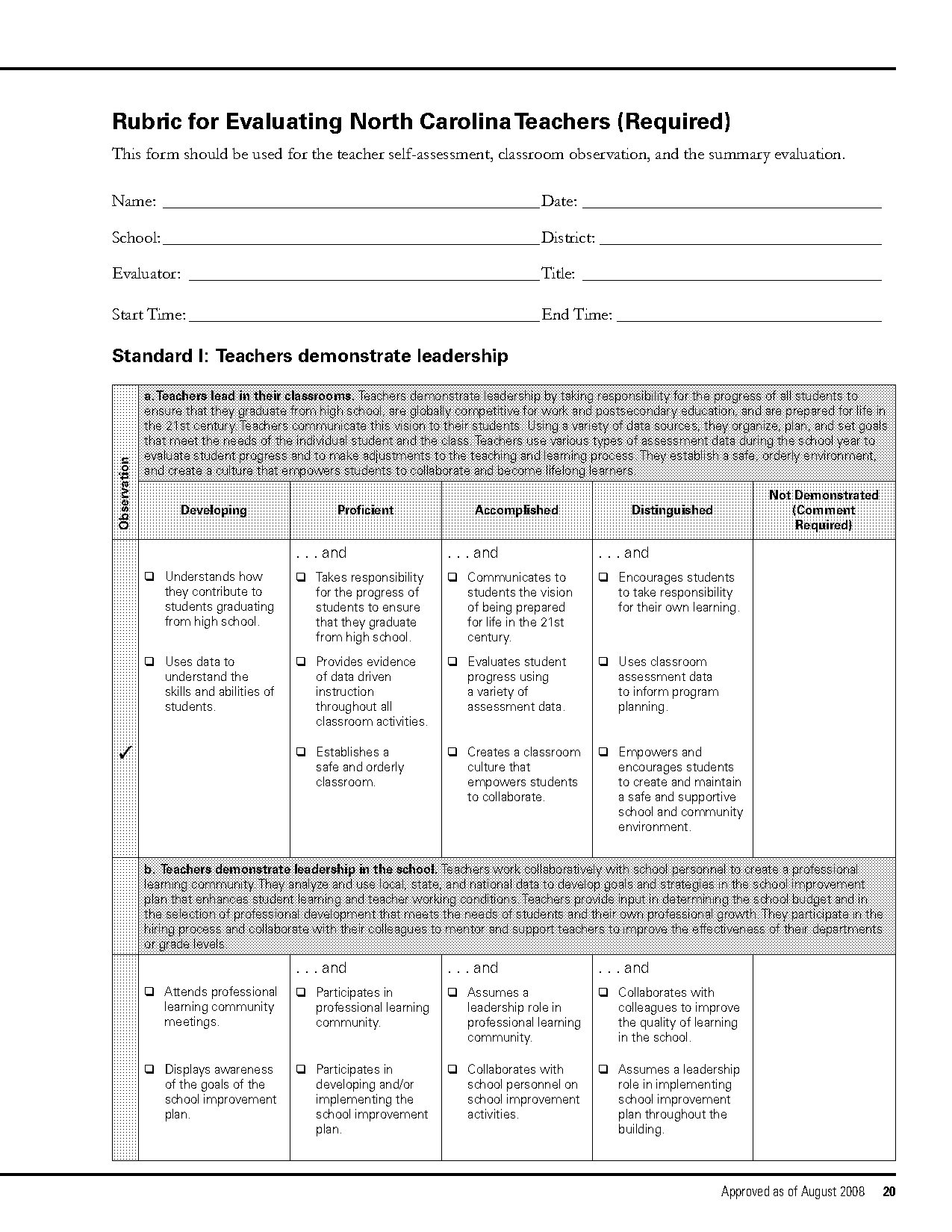 nc teacher evaluation website